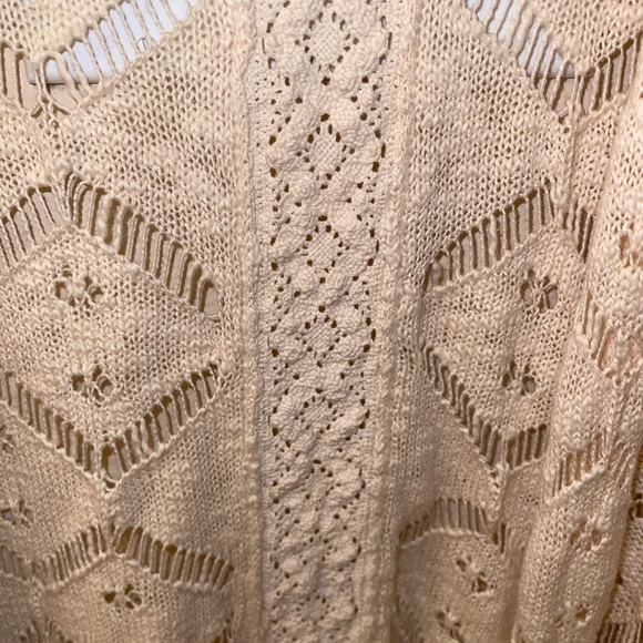 Olivia Sky Cream Crocheted Cardigan size medium - Picture 3 of 6